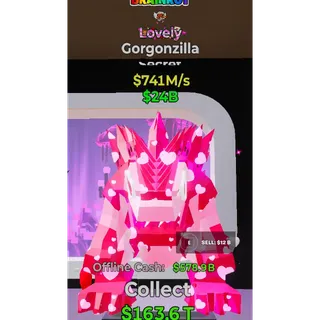 Fortnite Steal The Brainrot Lovely Gorgonzilla traited 741M/s