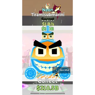 Fortnite Steal The Brainrot Neon Tiramisubmarini 1 trait 