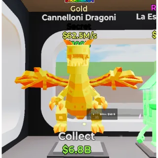 Fortnite Steal The Brainrot Gold Cannelloni Dragoni 