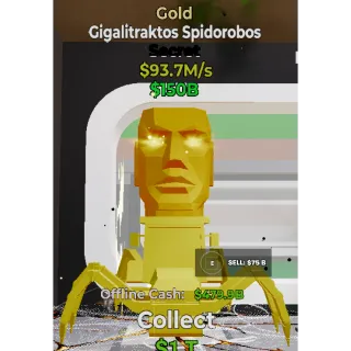 Fortnite Steal The Brainrot Gold Gigalitraktos Spidorobos 