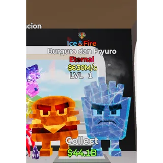 Fortnite Steal The Brainrot Ice & Fire Burguro dan Fryuro 1 trait