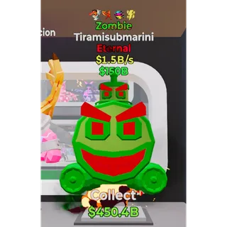 Fortnite Steal The Brainrot Zombie Tiramisubmarini 4 traits 1.5B/s