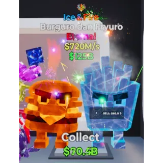Fortnite Steal The Brainrot Ice & Fire Burguro dan Fryuro 1 trait