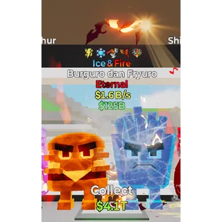 Fortnite Steal The Brainrot Ice & Fire Burguro dan Fryuro 5 traits 1.6B/s