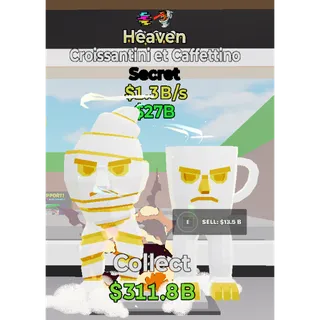 Fortnite Steal The Brainrot Heaven Croissantini et Caffettino 2 traits 1.3B/s