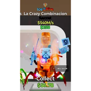 Fortnite Steal The Brainrot Ice & Fire La Crazy Combinacion 1 trait