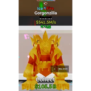 Fortnite Steal The Brainrot Ice & Fire Gorgonzilla traited 541.5M/s