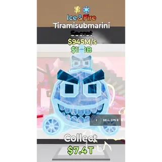 Fortnite Steal The Brainrot Ice & Fire Tiramisubmarini 2 traits