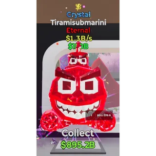 Fortnite Steal The Brainrot Crystal Tiramisubmarini 1 trait 1.3B/s