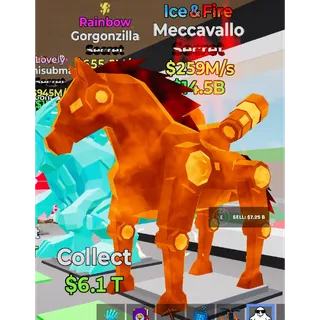 Fortnite Steal The Brainrot Ice & Fire Meccavallo 