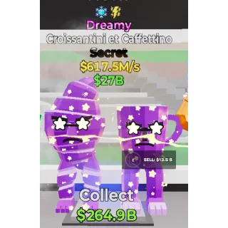 Fortnite Steal The Brainrot Dreamy Croissantini et Caffettino traited 617.5M/s
