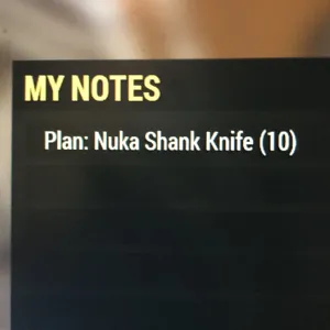 x10 Nuka Shank Knife