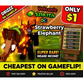 Kick a Lucky Block - Volcanic Strawberry Elephant