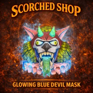 GLOWING BLUE DEVIL MASK