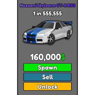 Cars RNG - Nissan Skyline GT-R R33