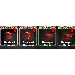 2x krampus set | krampus curse 2x | sickle of krampus 2x | | fisch