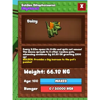 Titanic Golden Dilophosaurus