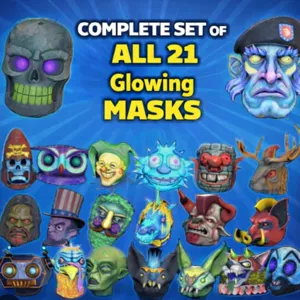 21 Glowing mask set
