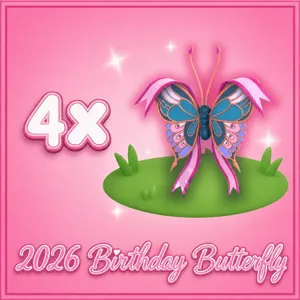 4x Birthday Butterfly