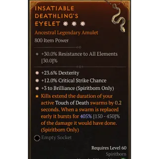 ✨DIABLO 4💥S6💥3ga💥necklace💥Dexterity💥Crit Chance️💥Brilliance💥inst.deliver