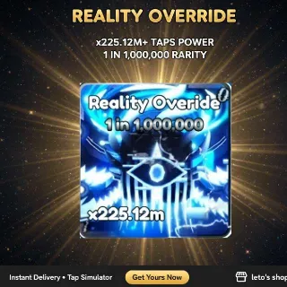 Reality Override | 1 in 1M | Random Taps | Tap Simulator | Roblox | Instant Delivery | Leto's Shop