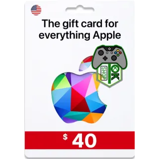 $40.00 USD Apple