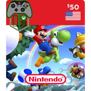 Nintendo $50 Gift Card - US Store
