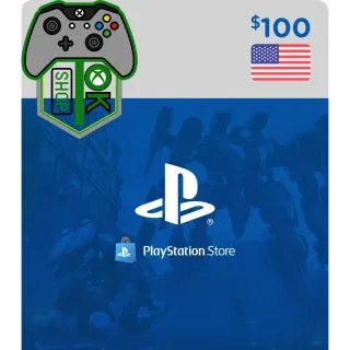 $100.00 USD PlayStation Store