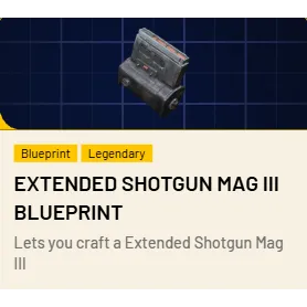 Extended Shotgun Mag III Blueprint ARC Raiders