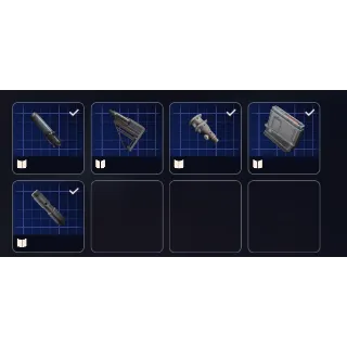Five weapon accessory blueprints