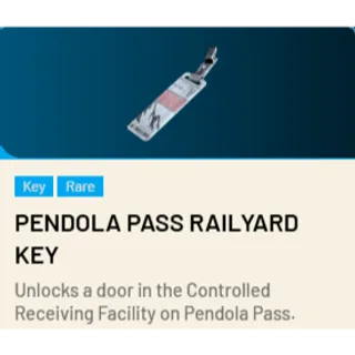 Pendola Pass Railyard Key*1 ARC Raiders