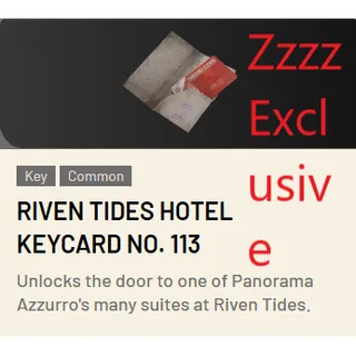 🟢Riven Tides Hotel Keycard No. 113*10 ARC Raiders