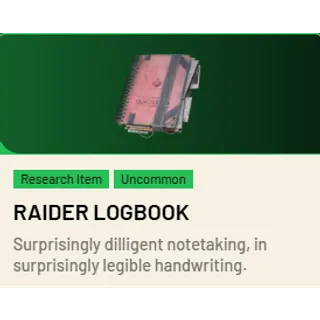 Raider Logbook*3 ARC Raiders