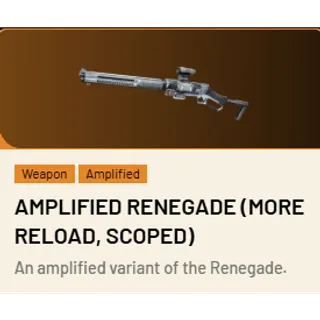 Amplified Renegade (More Reload, Scoped)*1 ARC Raiders