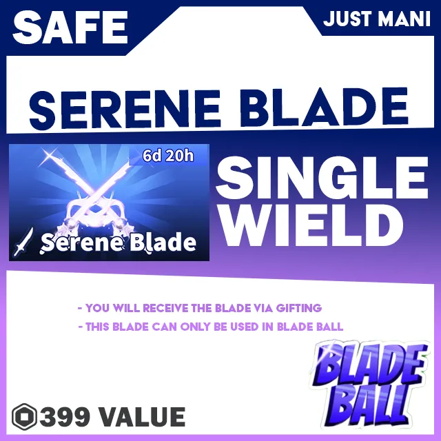 Blade Ball Serene Blade - Roblox Game Items - Gameflip