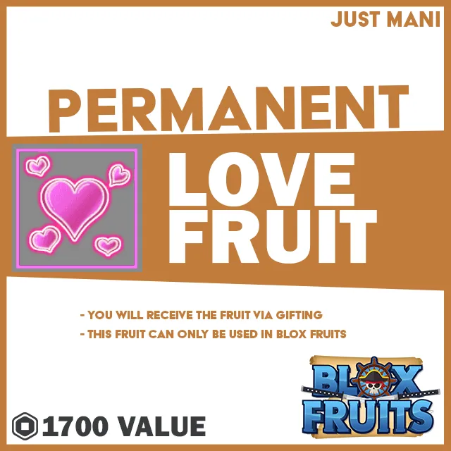 Love Fruit - Roblox Game Items - Gameflip