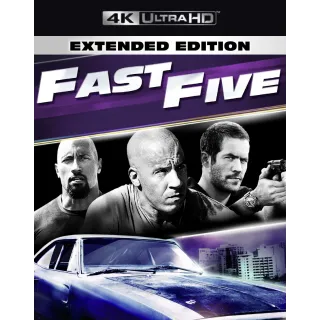 Fast Five [4K UHD] (Extended Edition) - Movies Anywhere 