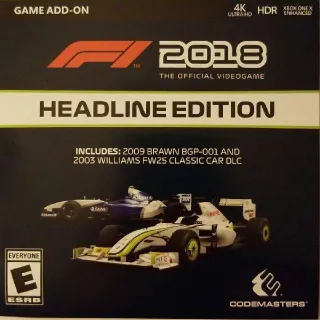 F1 2018 Headline Edition DLC