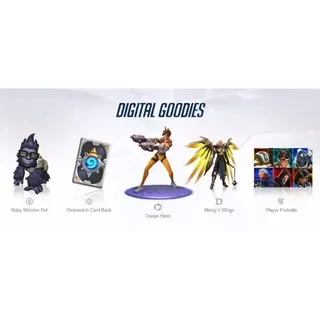 Overwatch Origins Digital Goodies (Hearthstone Card Back,Diablo 3 Wings) PC