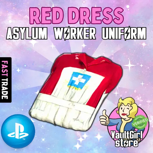 Red Asylum Dress I PS4/PS5 - Fallout 76 Game Item - Gameflip