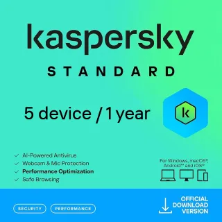 Kaspersky Standard - 1 Year / 5 Device