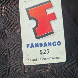$25.00 FANDANGO GC
