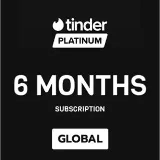 Tinder Platinum 6 months GLOBAL