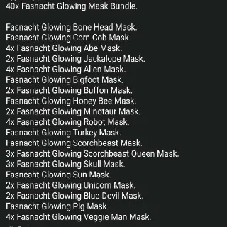 40x Glowing Mask Bundle.