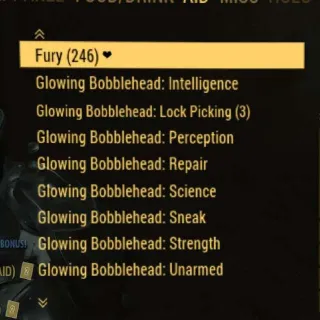 10x Glowing Bobblehead.