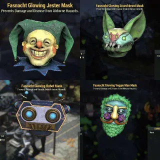 4x Glowing Mask