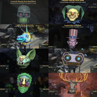 8x Glowing Mask Bundle