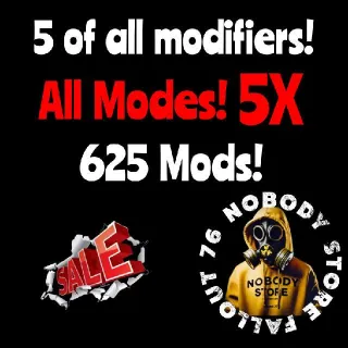 All Mods 5x!625 Mods!