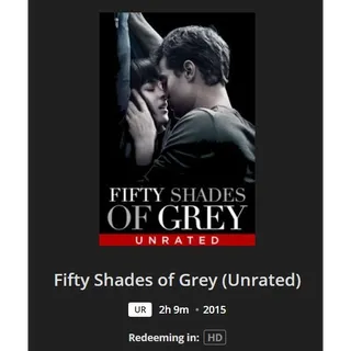 Fifty Shades of Grey Unrated HD MA Movies Anywhere Redeem US U.S.