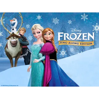 Frozen Sing-Along Edition 2014 HD MA Movies Anywhere Redeem U.S. US